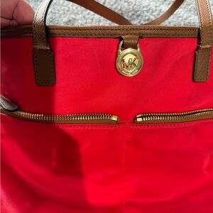 Michael Kors Red and Brown Women's Bag